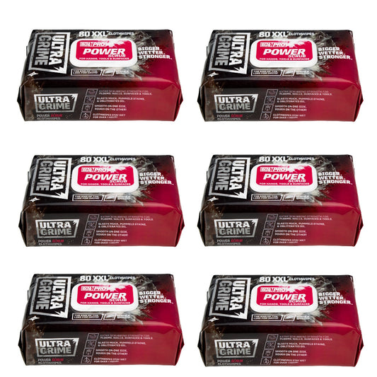 Ultra Grime Power Scrub red wipes 80 pk (Case of 6)